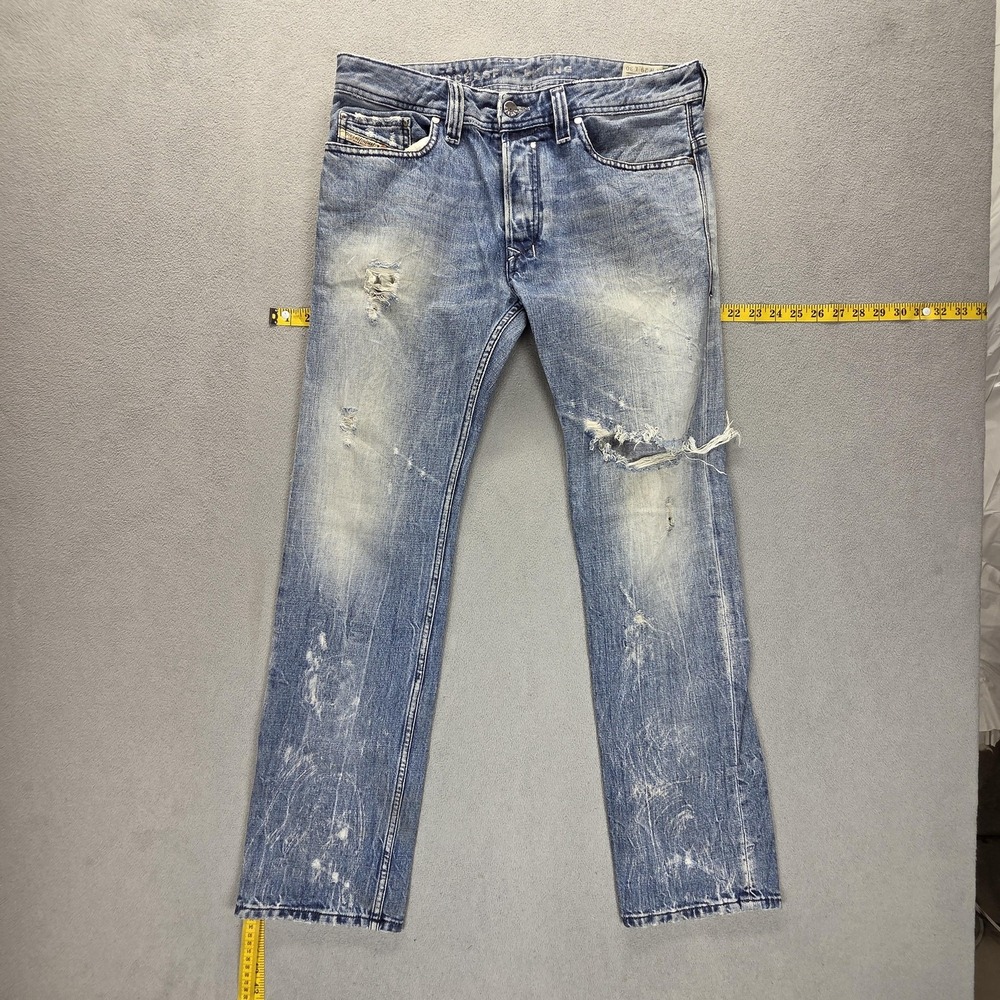 Diesel Jeans Mens 29x30 Blue Safado Regular Slim Straight Made In‎ Italy 0074Z